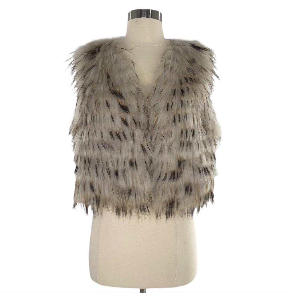 Natures Collection X Denmark 100% Raccoon Fur Vest